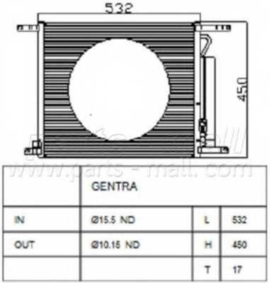 Конденсатор кондиционера PARTS-MALL PXNCC-028 - изображение Конденсатор кондиционера PARTS-MALL PXNCC-028 - изображение