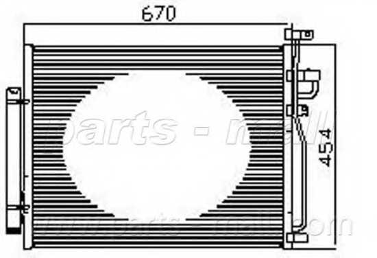 Конденсатор кондиционера PARTS-MALL PXNCC-038 - изображение