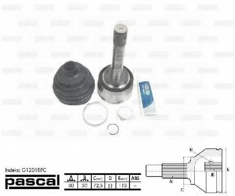 Шарнирный комплект приводного вала PASCAL G12018PC - изображение Шарнирный комплект приводного вала PASCAL G12018PC - изображение