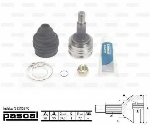 Шрус внешн. <b>PASCAL G15059PC</b> - изображение Шрус внешн. <b>PASCAL G15059PC</b> - изображение