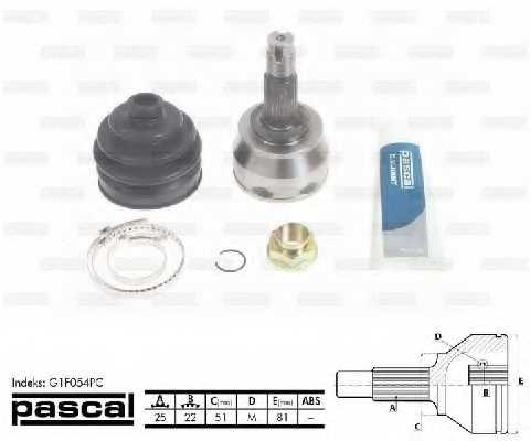 Шрус внешн. <b>PASCAL G1F054PC</b> - изображение Шрус внешн. <b>PASCAL G1F054PC</b> - изображение
