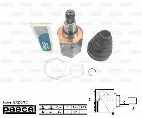 Шарнирный комплект приводного вала PASCAL G72007PC - изображение