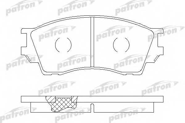 Колодки тормозные дисковые передний для MAZDA XEDOS 9(TA) <b>PATRON PBP1025</b> - изображение