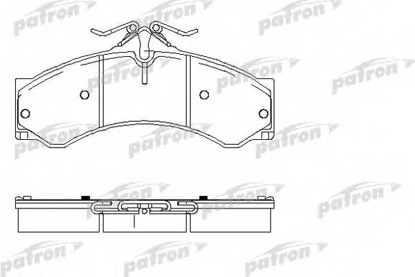 Колодки тормозные дисковые передний/задний для MERCEDES SPRINTER(904) / VW LT(2,2DA,2DC,2DD,2DF,2DH) <b>PATRON PBP1043</b> - изображение