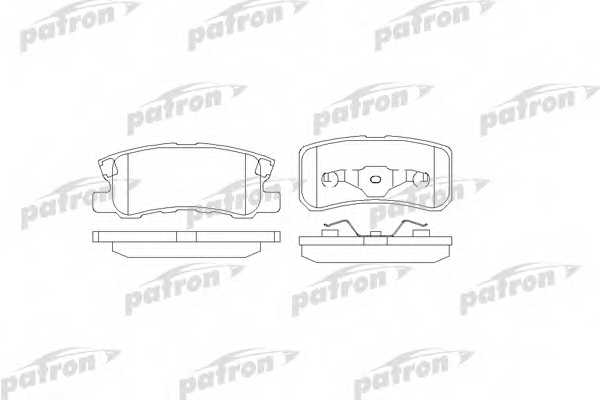 Колодки тормозные дисковые задний для MITSUBISHI GRANDIS(NA#W), OUTLANDER(CW#W), PAJERO(K90, V2#W, V6#W, V7#W, V8#W, V9#W) <b>PATRON PBP1604</b> - изображение