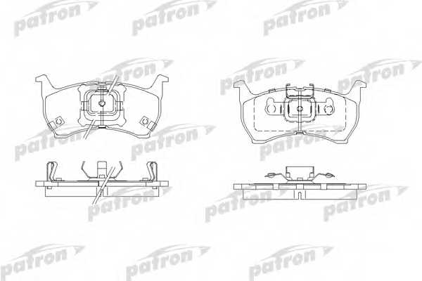 Колодки тормозные дисковые передний для MAZDA 626(GC) <b>PATRON PBP304</b> - изображение