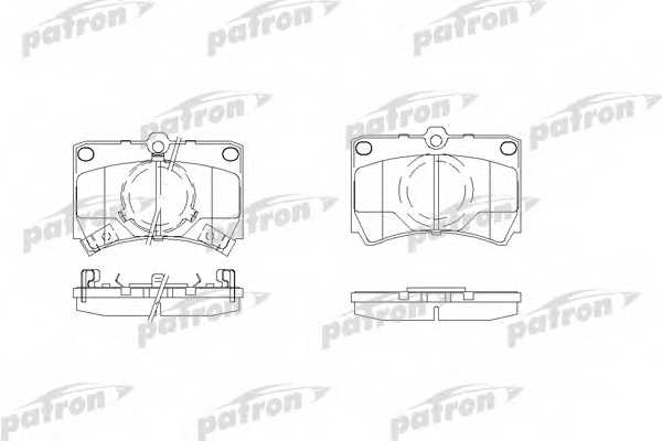 Колодки тормозные дисковые передний для MAZDA 323(BF,BW) <b>PATRON PBP487</b> - изображение
