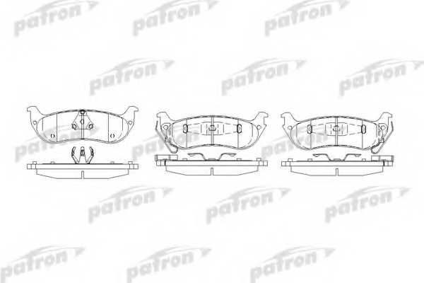 Колодки тормозные дисковые для CHRYSLER PACIFICA <b>PATRON PBP7001</b> - изображение