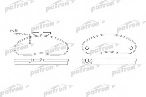 Колодки тормозные дисковые передний для NISSAN TRADE / RENAULT TRAFIC(P6, PXX, T1, T3, T4, T5, T6, T7, TXW, TXX) <b>PATRON PBP Колодки тормозные дисковые передний для NISSAN TRADE / RENAULT TRAFIC(P6, PXX, T1, T3, T4, T5, T6, T7, TXW, TXX) <b>PATRON PBP791</b> - изображение