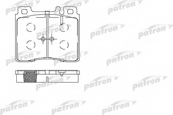 Колодки тормозные дисковые передний для MERCEDES S(C140,W140) <b>PATRON PBP800</b> - изображение