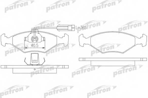 Колодки тормозные дисковые передний для FIAT PALIO(178BX,178DX) <b>PATRON PBP912</b> - изображение