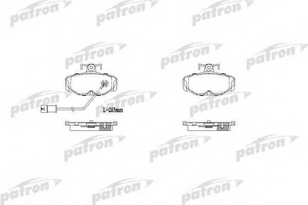Колодки тормозные дисковые задний для FORD SCORPIO(GAE,GFR,GGE,GGR,GNR), SIERRA(GBC,GBG) <b>PATRON PBP915</b> - изображение