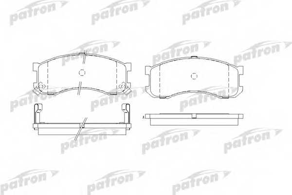 Колодки тормозные дисковые передний для MAZDA 626(GD,GV) <b>PATRON PBP939</b> - изображение