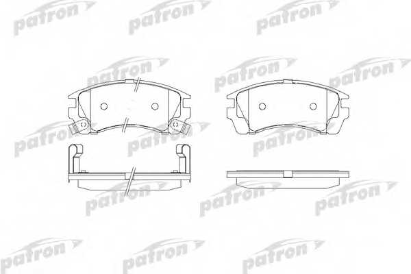 Колодки тормозные дисковые передний для NISSAN SUNNY(Y10) <b>PATRON PBP940</b> - изображение