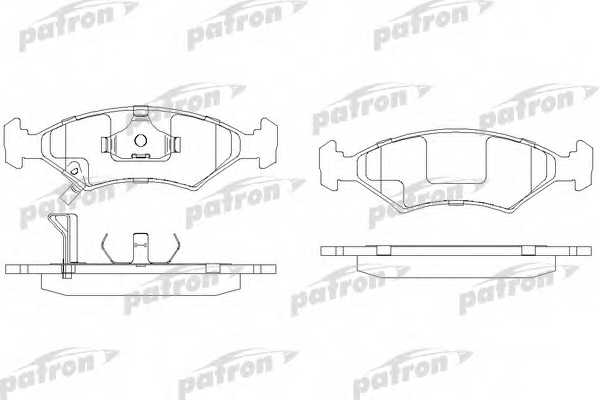 Колодки тормозные дисковые для CHEVROLET COBALT / KIA SEPHIA(FA,FB), SHUMA(FB) <b>PATRON PBP982</b> - изображение