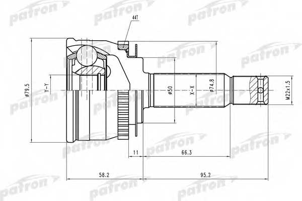 Шарнирный комплект приводного вала PATRON PCV3902 - изображение Шарнирный комплект приводного вала PATRON PCV3902 - изображение