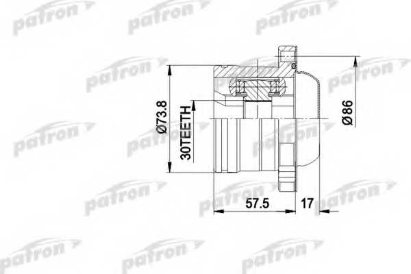 Шарнирный комплект приводного вала PATRON PCV5002 - изображение Шарнирный комплект приводного вала PATRON PCV5002 - изображение