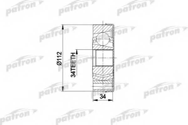 Шарнирный комплект приводного вала PATRON PCV5034 - изображение Шарнирный комплект приводного вала PATRON PCV5034 - изображение