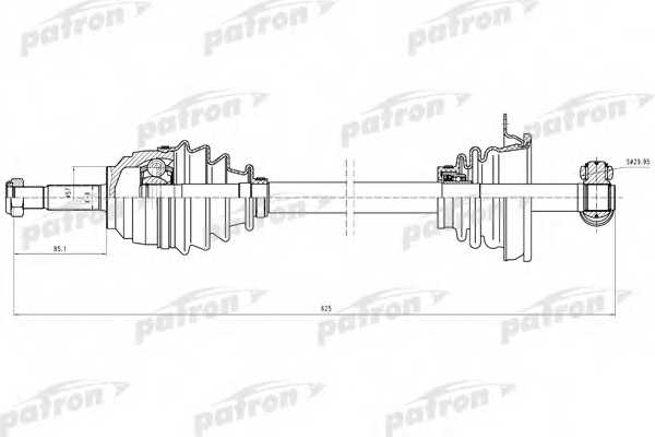 Приводной вал PATRON PDS0587 - изображение