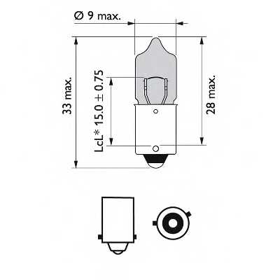Лампа накаливания H6Вт 12В 6Вт PHILIPS WhiteVision 12036BVCP - изображение 1