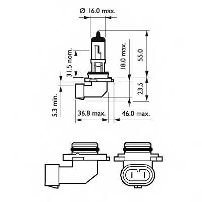 PHILIPS 9006PRC1 - лампа HB4 (9006) 12V 60W P22d (серия Vision) - изображение 2