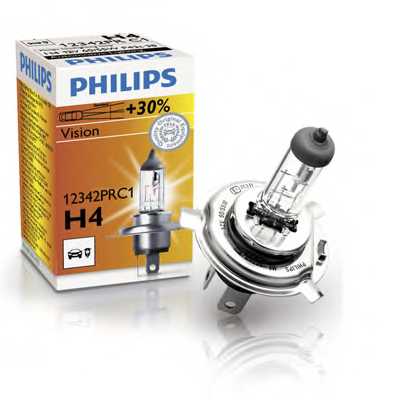 PHILIPS 12342PRC1 - лампа H4 12V 60/55W P43t-38 (серия Vision) - изображение 1