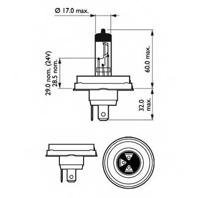 Лампа накаливания PHILIPS GOC 51226630 / 12596(H5)C1 - изображение 1