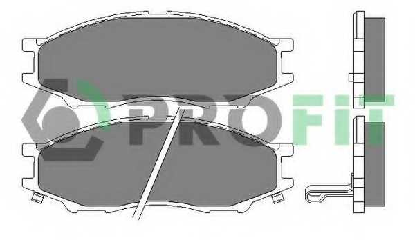 Колодки тормозные дисковые передний для NISSAN ALMERA(B10,N16) <b>PROFIT 5000-2024</b> - изображение