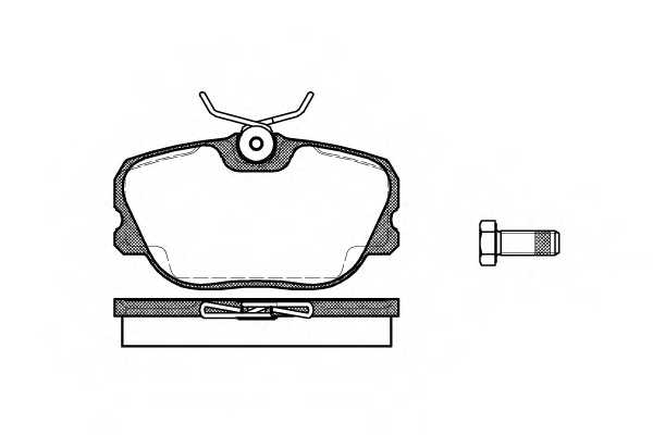 Колодки тормозные дисковые передний для VOLVO 440 K(445), 460 L(464), 480 E <b>REMSA 0280.00 / PCA028000</b> - изображение Колодки тормозные дисковые передний для VOLVO 440 K(445), 460 L(464), 480 E <b>REMSA 0280.00 / PCA028000</b> - изображение