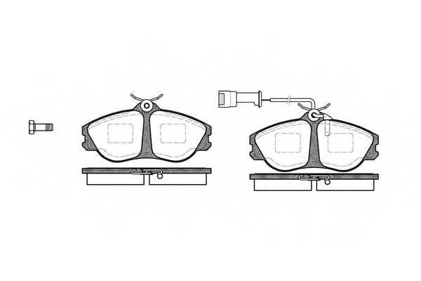Колодки тормозные дисковые передний для AUDI 100, 200, 80, 90, CABRIOLET, COUPE, QUATTRO <b>REMSA 0276.02 / PCA027602</b> - изображение