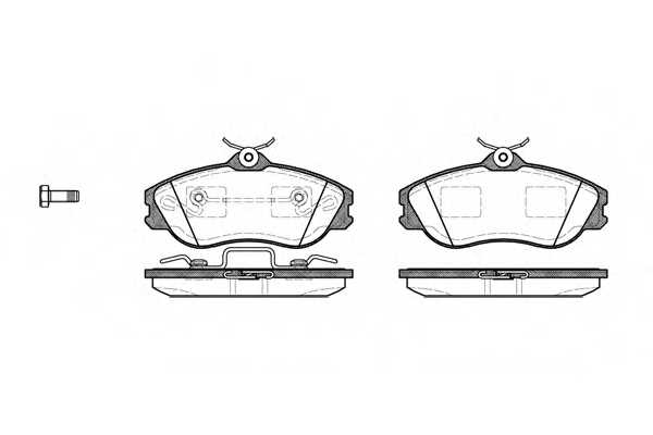 Колодки тормозные дисковые передний для AUDI 80(8C,B4), 90(89,89Q,8A,B3), CABRIOLET(8G7,B4), COUPE(89,8B), QUATTRO(85) <b>REMSA 0276.20 / PCA027620</b> - изображение