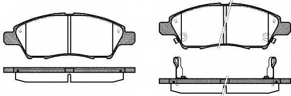 Колодки тормозные дисковые передний для NISSAN TIIDA(C11X,SC11X) <b>REMSA 1210.02 / 21562</b> - изображение