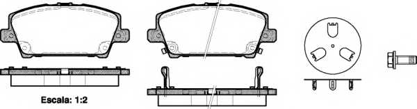Колодки тормозные дисковые передний для HONDA CIVIC(FA,FD,FK,FN) <b>REMSA 1205.02 / PCA120502</b> - изображение
