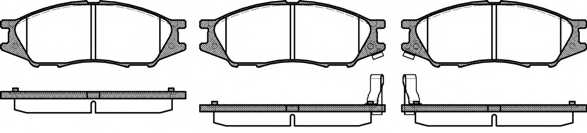 Колодки тормозные дисковые передний для NISSAN ALMERA(B10,N16) <b>REMSA 1123.02 / PCA112302</b> - изображение