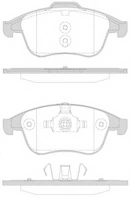 Колодки тормозные дисковые передний для RENAULT GRAND(JZ0/1#), SCENIC(JZ0/1#) <b>REMSA 1350.30 / PCA135030</b> - изображение