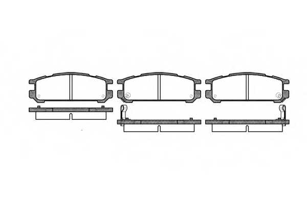 Колодки тормозные дисковые задний для SUBARU IMPREZA(GC,GF,GFC), LEGACY OUTBACK(BG), LEGACY(BC,BD,BG,BJF), SVX(CX) <b>REMSA 0342.02 / PCA034202</b> - изображение