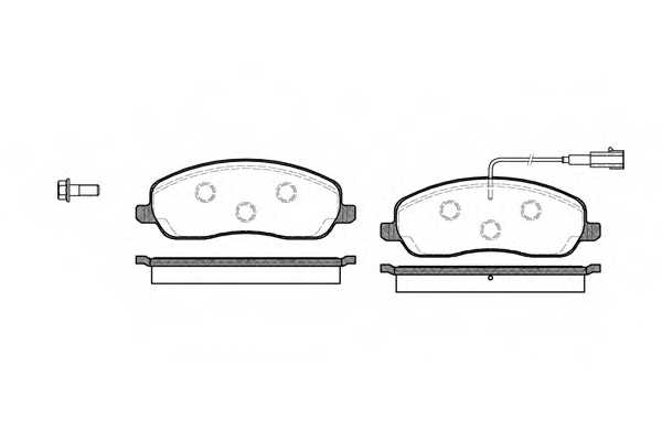 Колодки тормозные дисковые передний для LANCIA THESIS(841AX) <b>REMSA 1146.02 / PCA114602</b> - изображение