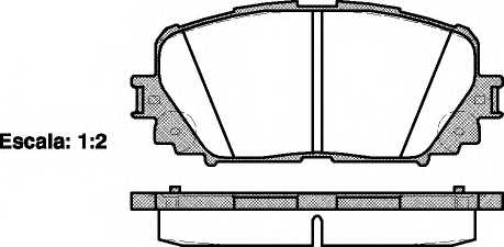 Колодки тормозные дисковые передний для TOYOTA YARIS(KSP13#, KSP9#, NCP13#, NCP9#, NHP13#, NLP13#, NSP13#, NSP9#, SCP9#, ZSP9#) <b>REMSA 1258.00 / PCA125800</b> - изображение