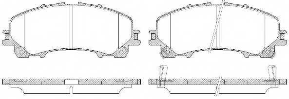 Колодки тормозные дисковые передний для INFINITI Q50 <b>REMSA 1407.12 / PCA140712</b> - изображение