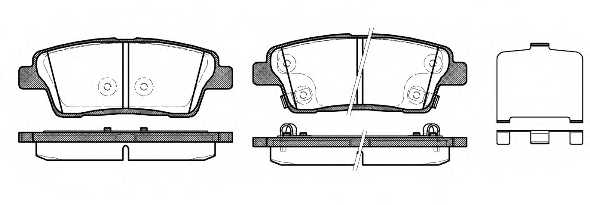 Колодки тормозные дисковые задний для HYUNDAI GENESIS(BH) <b>REMSA 1458.02 / PCA145802</b> - изображение