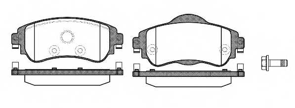 Колодки тормозные дисковые передний для CITROEN C4(B7) <b>REMSA 1464.08 / PCA146408</b> - изображение