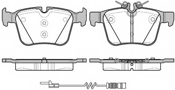 Колодки тормозные дисковые задний для MERCEDES C(S205,W205) <b>REMSA 1516.20 / PCA151620</b> - изображение