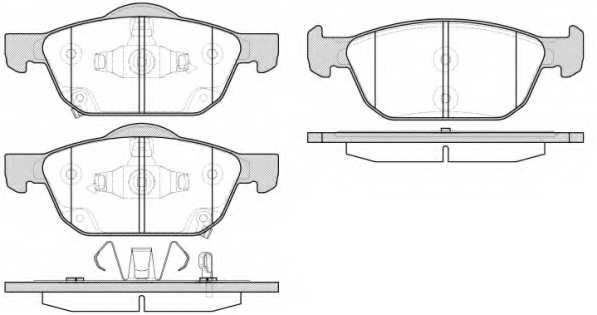 Колодки тормозные дисковые передний для HONDA CIVIC(FB,FG,FK) <b>REMSA 1552.02 / PCA155202</b> - изображение