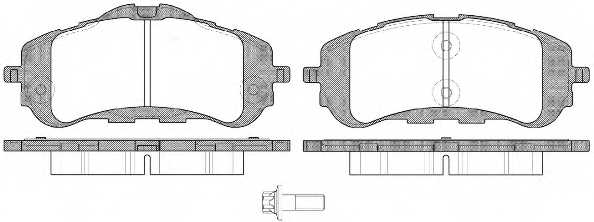 Колодки тормозные дисковые передний для PEUGEOT 308 <b>REMSA 1559.00 / PCA155900</b> - изображение