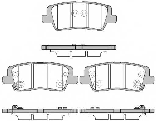 Колодки тормозные дисковые задний <b>REMSA 1564.05 / PCA156405</b> - изображение Колодки тормозные дисковые задний <b>REMSA 1564.05 / PCA156405</b> - изображение