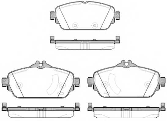 Колодки тормозные дисковые передний для MERCEDES C(W205) <b>REMSA 1592.08 / PCA159208</b> - изображение