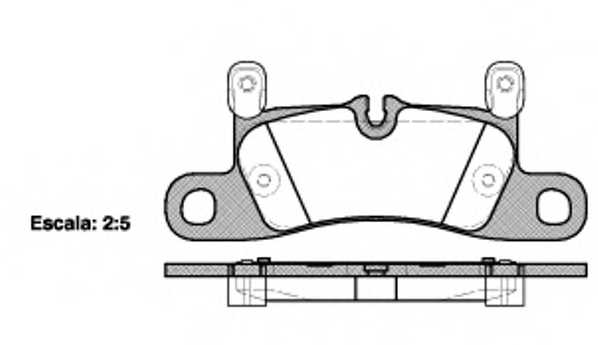 Колодки тормозные дисковые задний для PORSCHE CAYENNE(92A) <b>ROADHOUSE 21379.20 / PSX2137920</b> - изображение