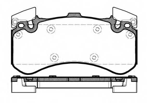 Колодки тормозные дисковые передний для AUDI A6(4G2, 4G5, 4GC, 4GD, 4GH, 4GJ, C7), A7(4GA, 4GF), A8(4H#) <b>ROADHOUSE 21463.00 / PSX2146300</b> - изображение