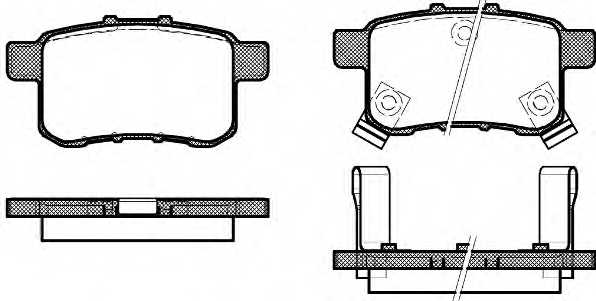 Колодки тормозные дисковые задний для HONDA ACCORD(CU) <b>ROADHOUSE 21332.02 / D1336-8447</b> - изображение