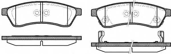 Колодки тормозные дисковые задний для CHEVROLET EPICA(KL1#) <b>ROADHOUSE 21349.02 / PSX2134902</b> - изображение